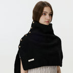 black woolen cape for women winter dress