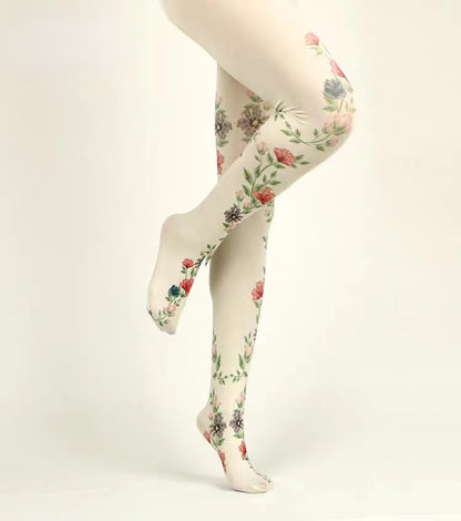 Floral Bride Tights Opaque-Grainvity