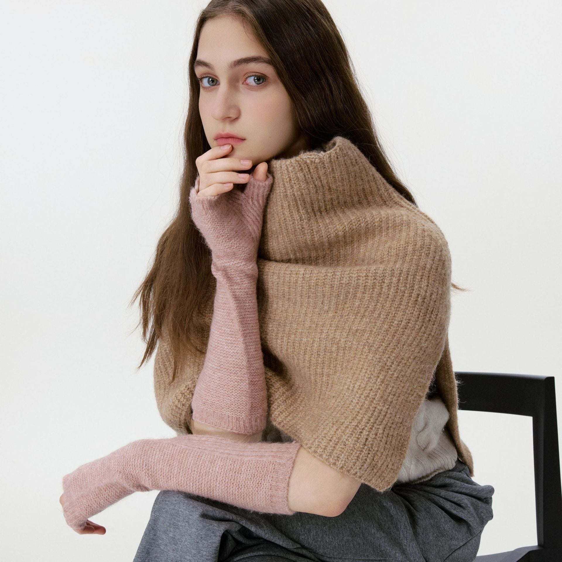 brown Shawl for women winter dress