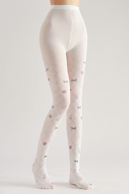 Bunny Bow Tights with high elasticity and shaping fit, suitable for events, cosplay, street style, and gifting girls at Christmas