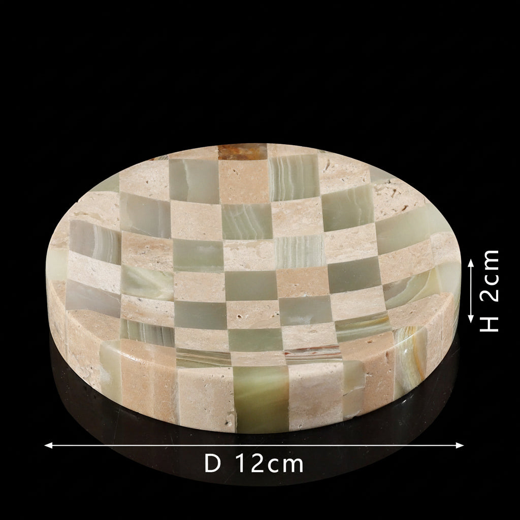 Checkered Marble Storage Tray-Grainvity