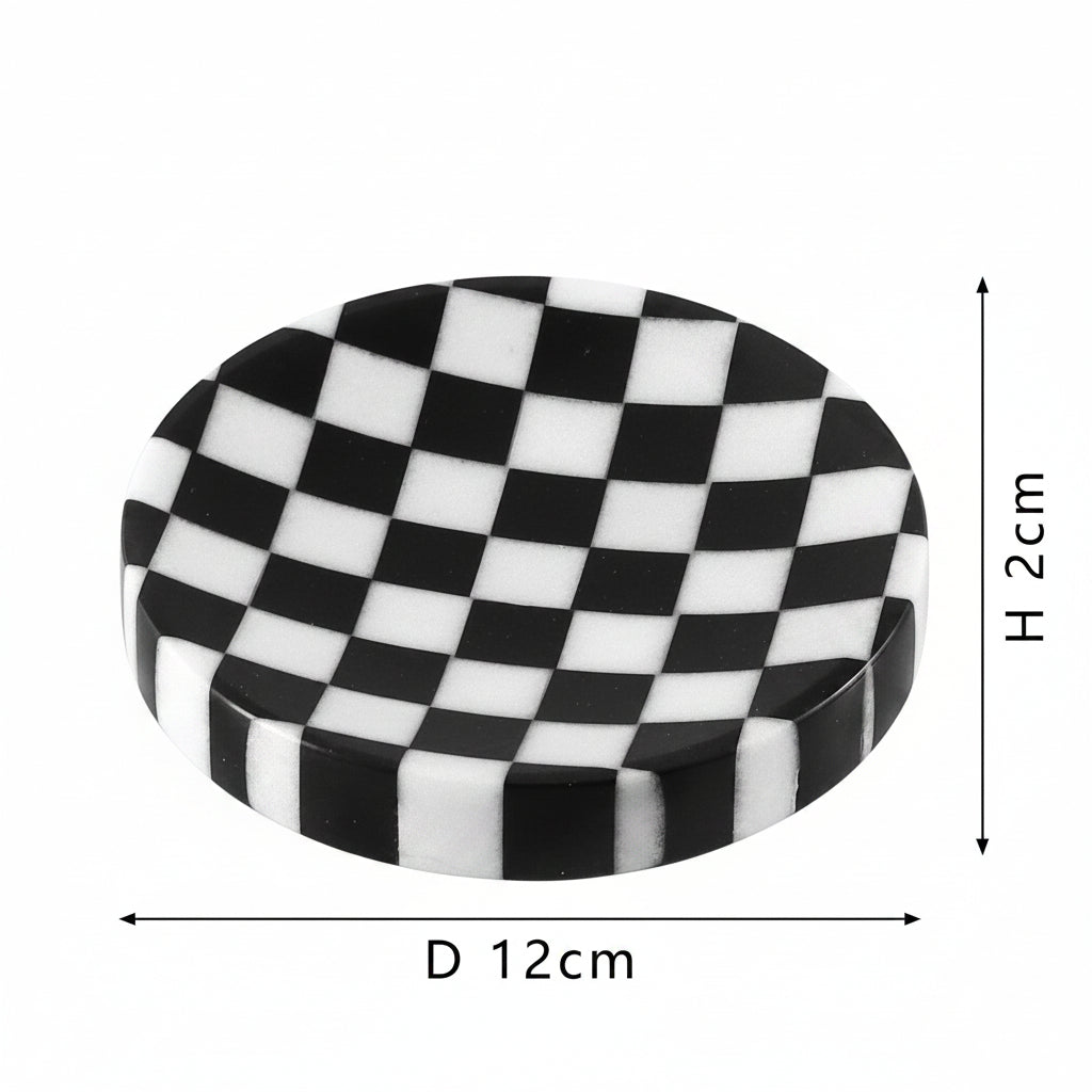 Checkered Marble Storage Tray-Grainvity