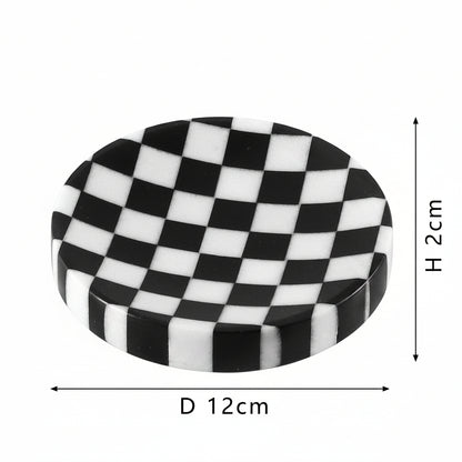 Checkered Marble Storage Tray-Grainvity