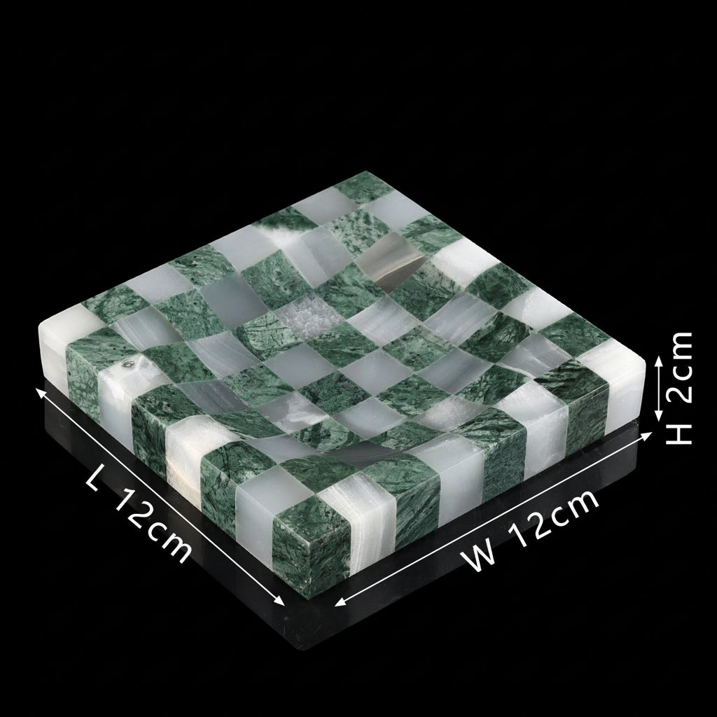 Checkered Marble Storage Tray-Grainvity