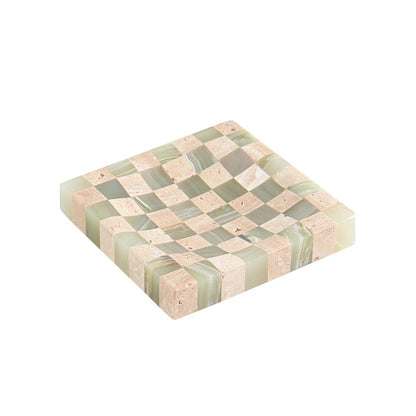Checkered Marble Storage Tray-Grainvity