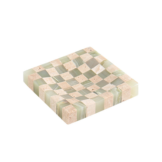 Checkered Marble Storage Tray-Grainvity