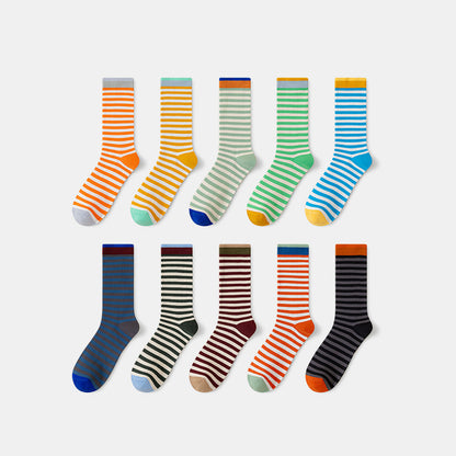 Colourful Strip Socks-Grainvity