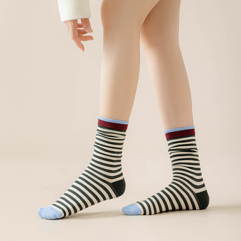 Colourful Strip Socks-Grainvity