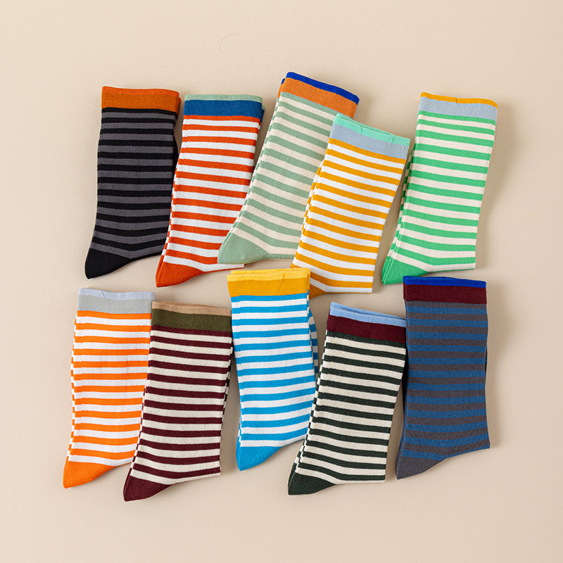 Colourful Strip Socks-Grainvity