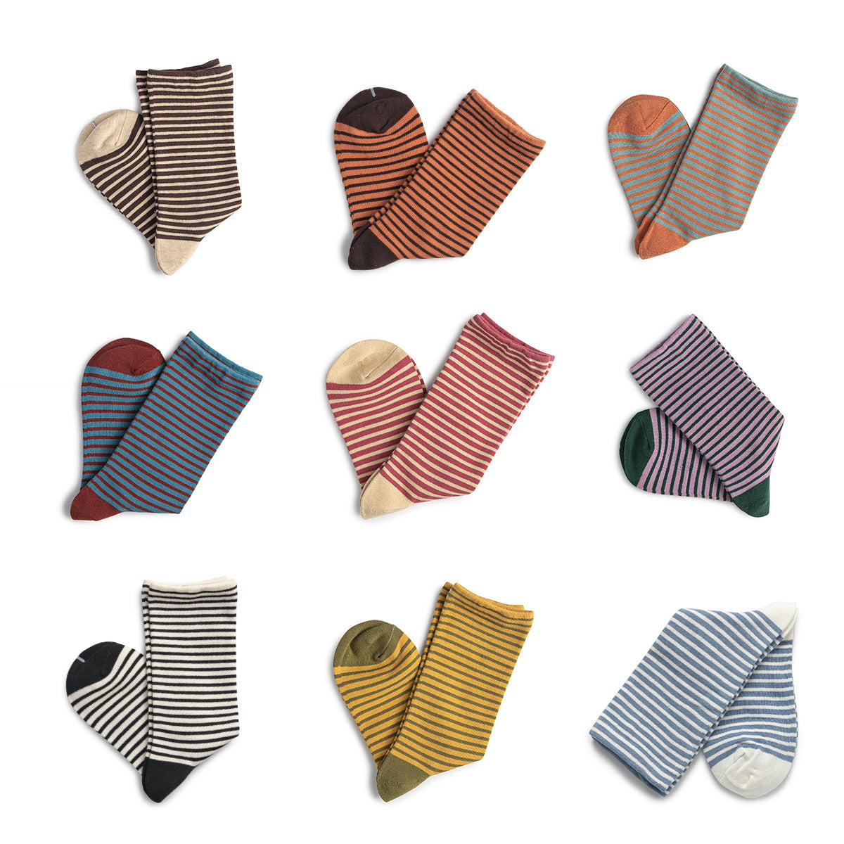 Cotton Strip Socks-Grainvity
