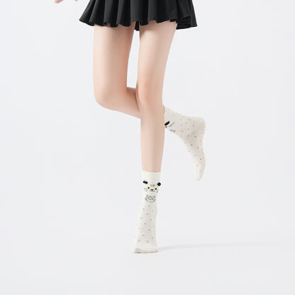 Cute Cat Polka Dot Yoga Socks-Grainvity