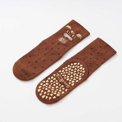 Cute Cat Polka Dot Yoga Socks-Grainvity