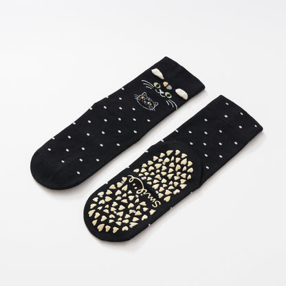 Cute Cat Polka Dot Yoga Socks-Grainvity
