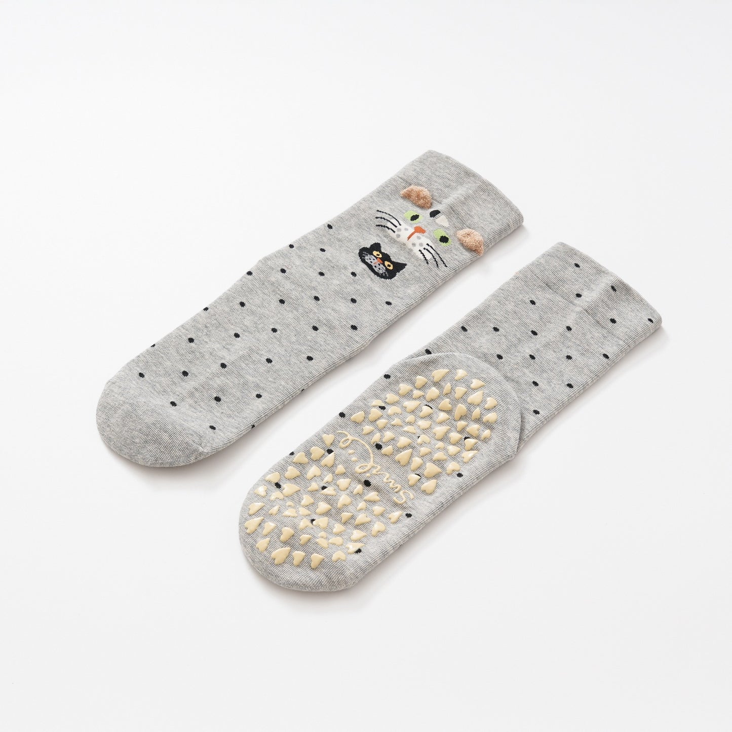 Cute Cat Polka Dot Yoga Socks-Grainvity