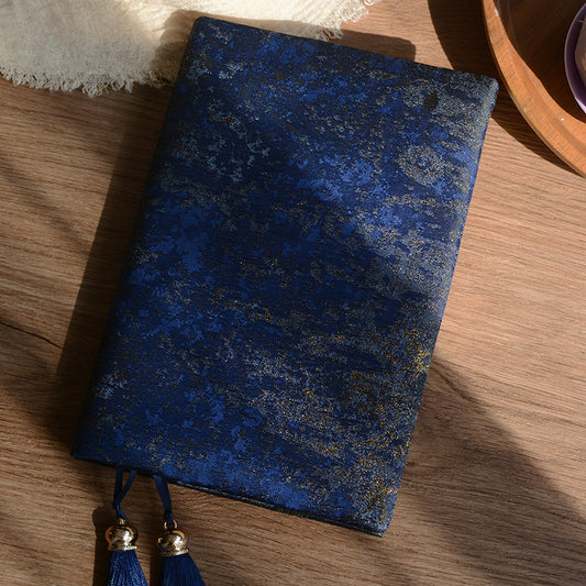 Fabric Notebook / Book Cover Dark Blue