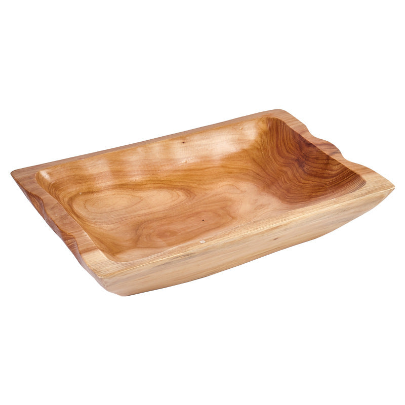 Deep Cedar Wood Fruit Tray & Serving Plate