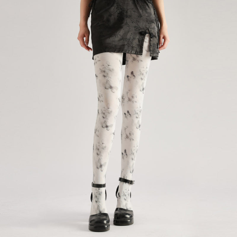 Elegant Butterfly Women Tights with high elasticity and compression,shaping fit and ideal for weddings, parties, ethnic outfits, and street fashion