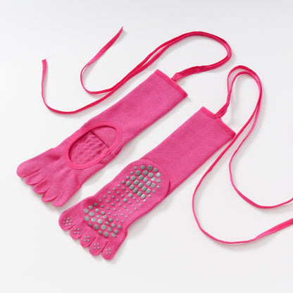 Five-toed Backless Yoga Socks Tied Socks-Grainvity