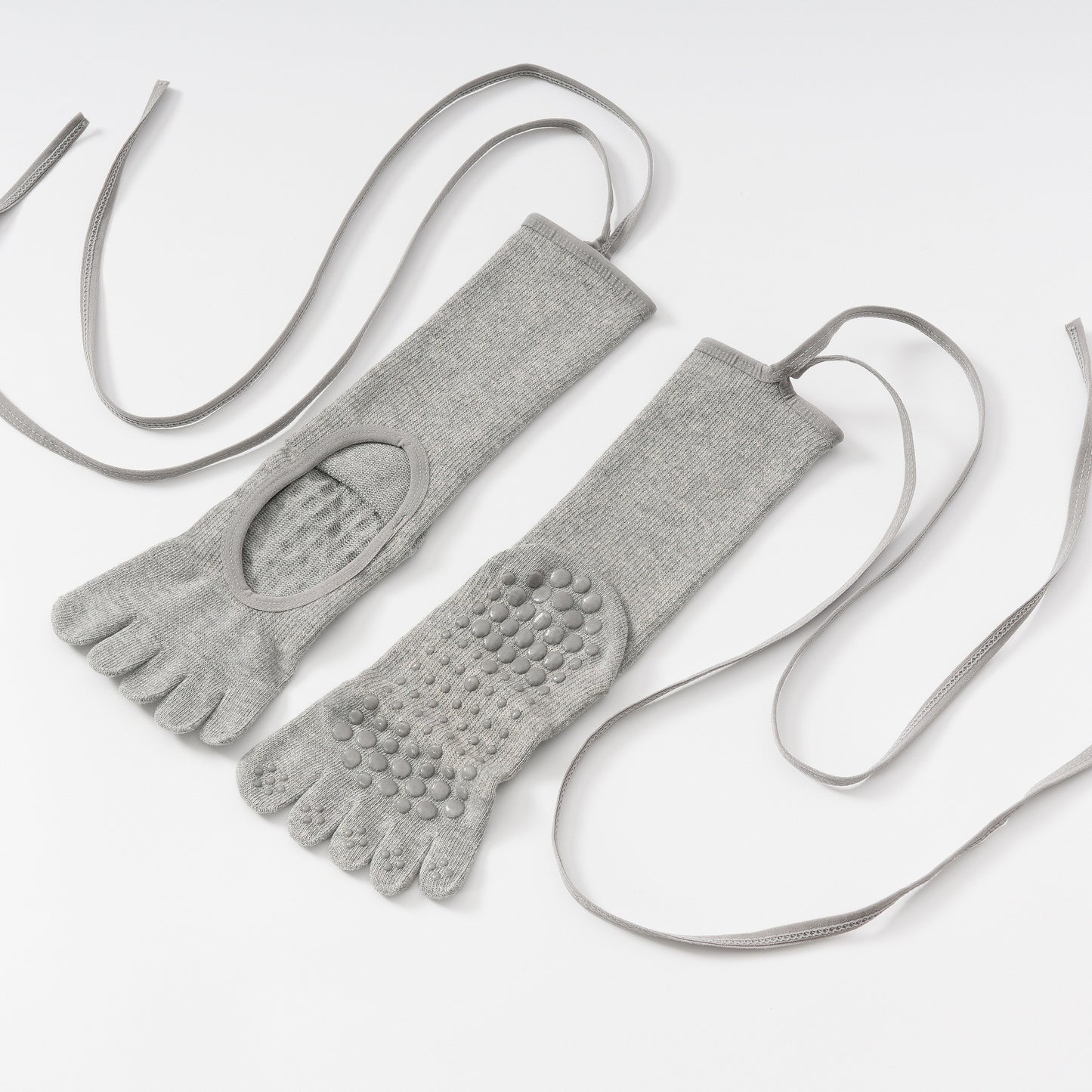 Five-toed Backless Yoga Socks Tied Socks-Grainvity