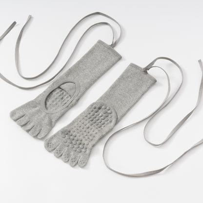 Five-toed Backless Yoga Socks Tied Socks-Grainvity
