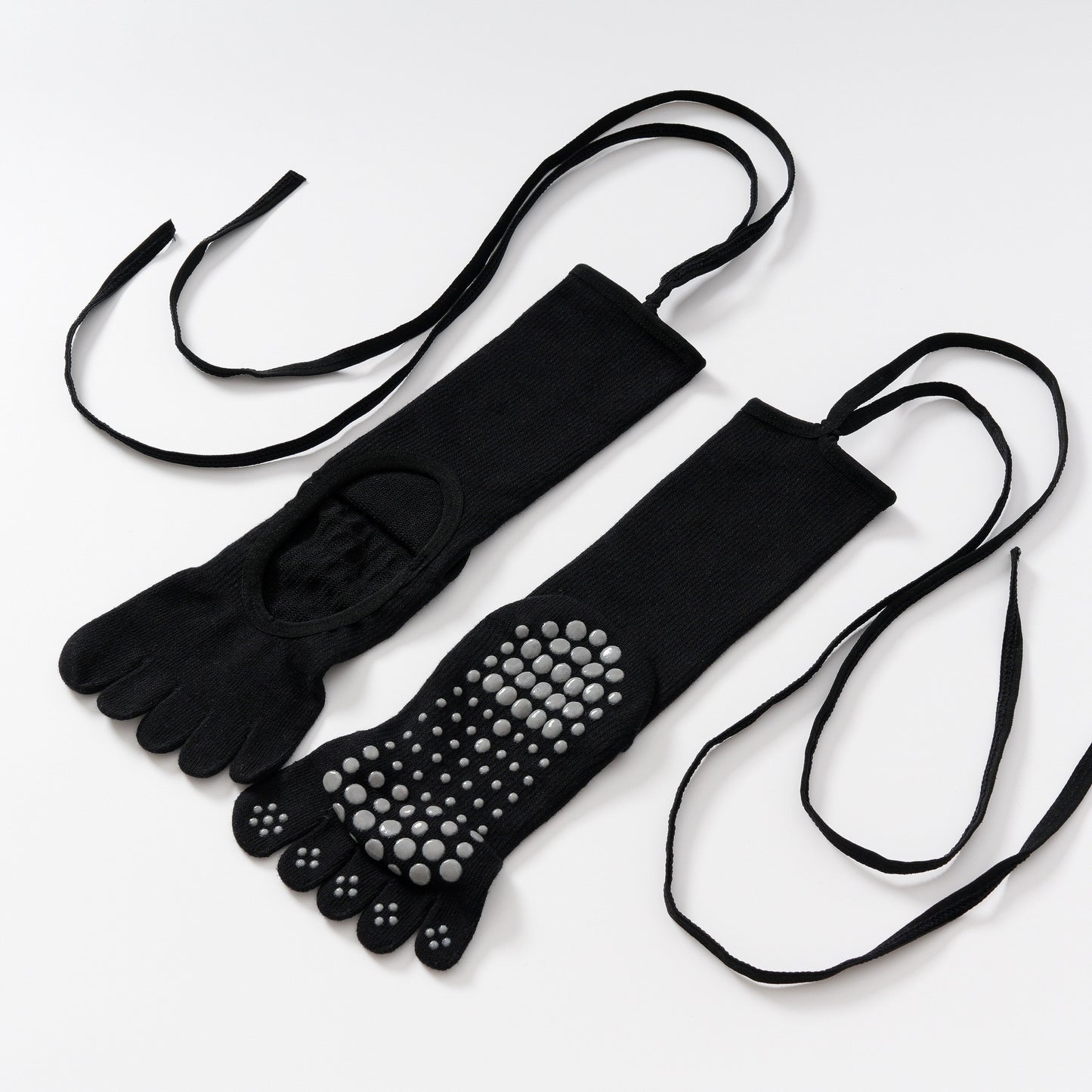 Five-toed Backless Yoga Socks Tied Socks-Grainvity