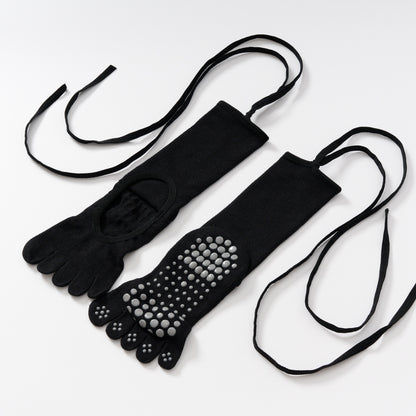 Five-toed Backless Yoga Socks Tied Socks-Grainvity