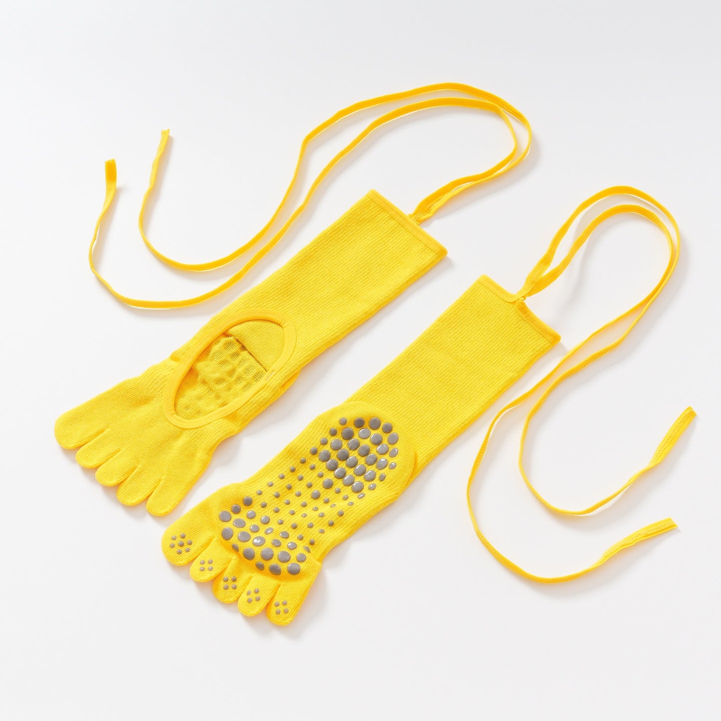 Five-toed Backless Yoga Socks Tied Socks-Grainvity