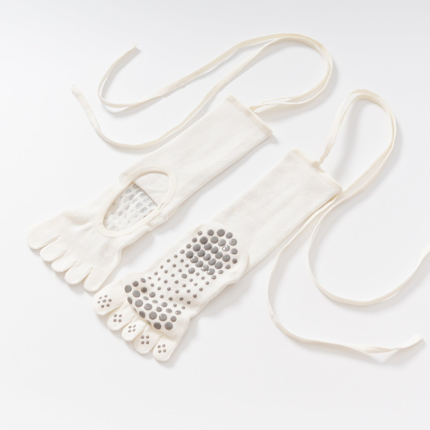 Five-toed Backless Yoga Socks Tied Socks-Grainvity