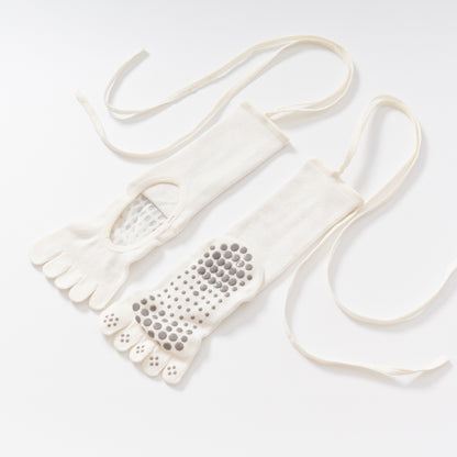 Five-toed Backless Yoga Socks Tied Socks-Grainvity