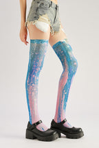 Flowing Starlight Stockings Women's Fancy Dress Costume Accessories, Perfect for Parties, Office, Street Fashion, and Daily Wear