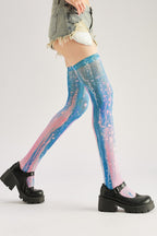 Flowing Starlight Stockings Women's Fancy Dress Costume Accessories, Perfect for Parties, Office, Street Fashion, and Daily Wear