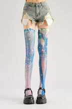 Flowing Starlight Stockings Women's Fancy Dress Costume Accessories, Perfect for Parties, Office, Street Fashion, and Daily Wear