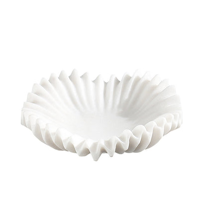 French Style White Marble Decor Plate-Grainvity