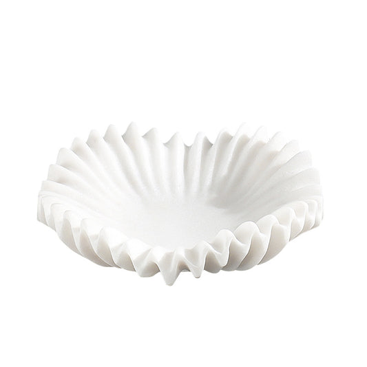 French Style White Marble Decor Plate-Grainvity