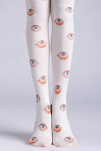 Funky Eye Printed Tights with high elasticity, perfect for parties, cosplay, events, and street fashion