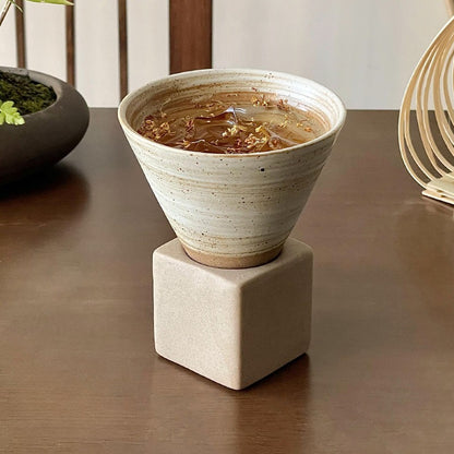 Funnel-shaped Coarse Ceramic Mug | Grainvity