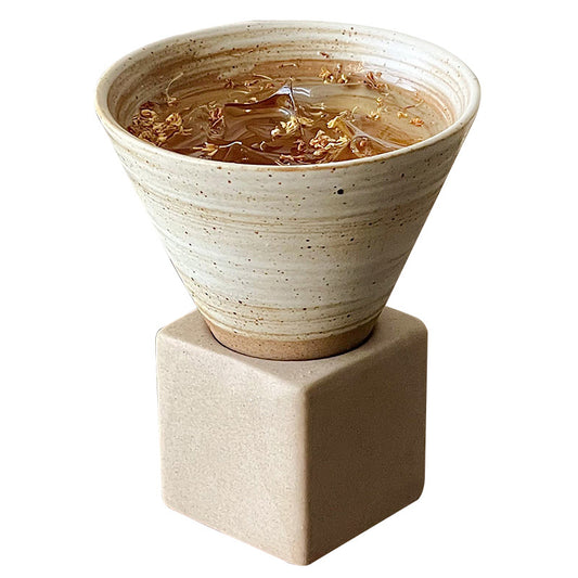 Funnel-shaped Coarse Ceramic Mug | Grainvity