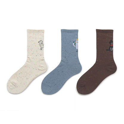 Funny Dotted Animal Socks-Grainvity