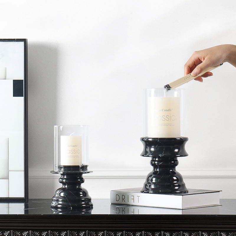 Goblet Marble Candle Holder-Grainvity