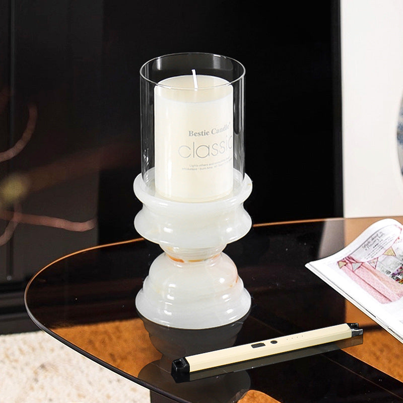 Goblet Marble Candle Holder-Grainvity