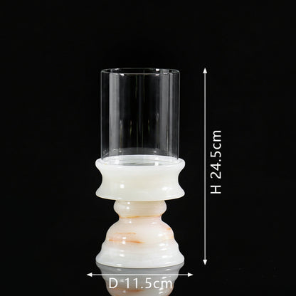 Goblet Marble Candle Holder-Grainvity