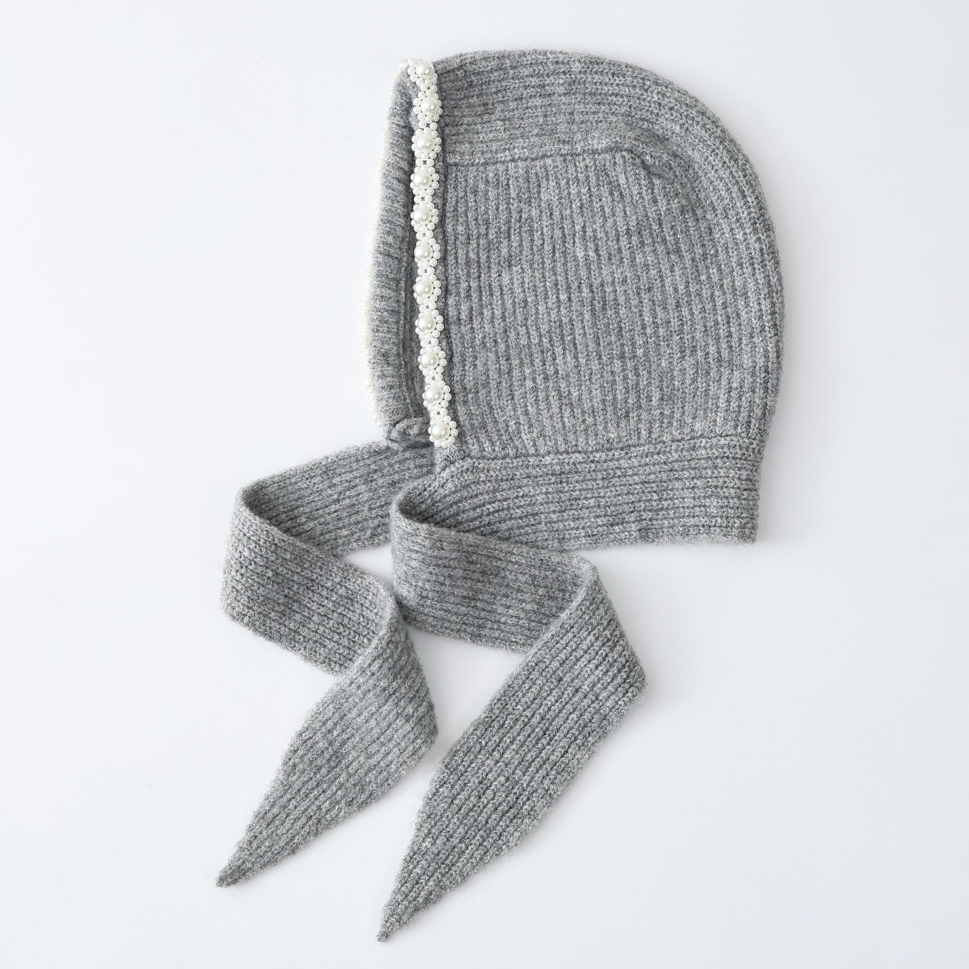gray_woolen_scarf_hat_warm_for_women_winter