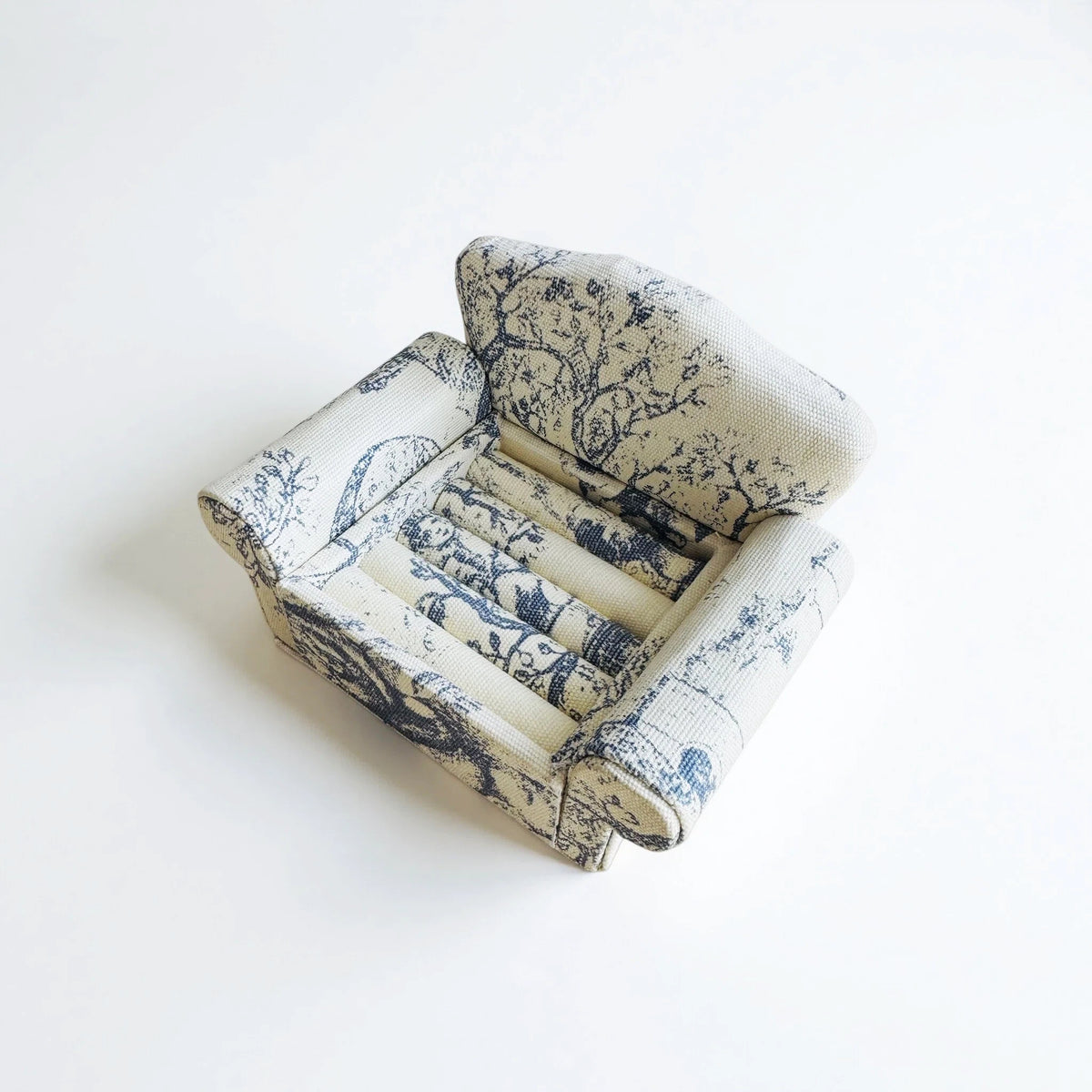 French Blue Mini Sofa Jewelry Holder