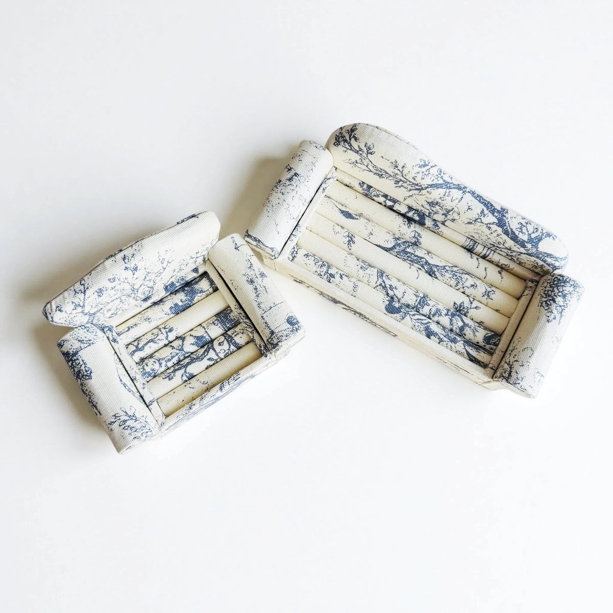 French Blue Sofa Jewelry Holder