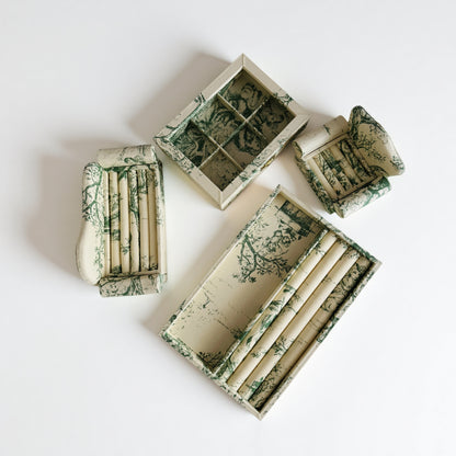 French Green Sofa Jewelry Holder