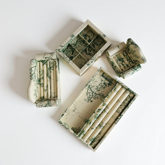 French Green Sofa Jewelry Holder