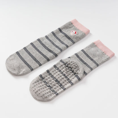 Kitty Striped Yoga Socks-Grainvity