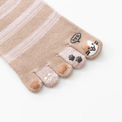 Kitty Yoga Toe Socks-Grainvity