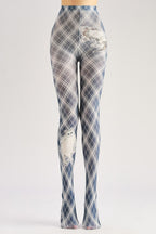 Kitty Tartan Women Tights Women's Fancy Dress Costume Accessories, Perfect for Parties, Office, Street Fashion, and Daily Wear