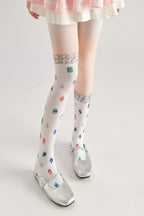 Gemstone Sweet Women Tights with high elasticity and shaping fit, suitable for events, cosplay, street style, and gifting girls at Christmas